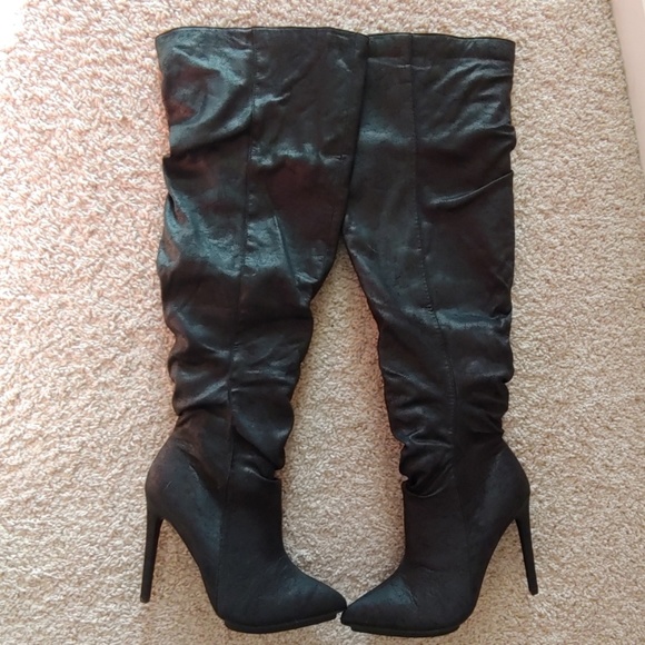 Michael Antonio black over the knee boots NWB - Picture 1 of 3